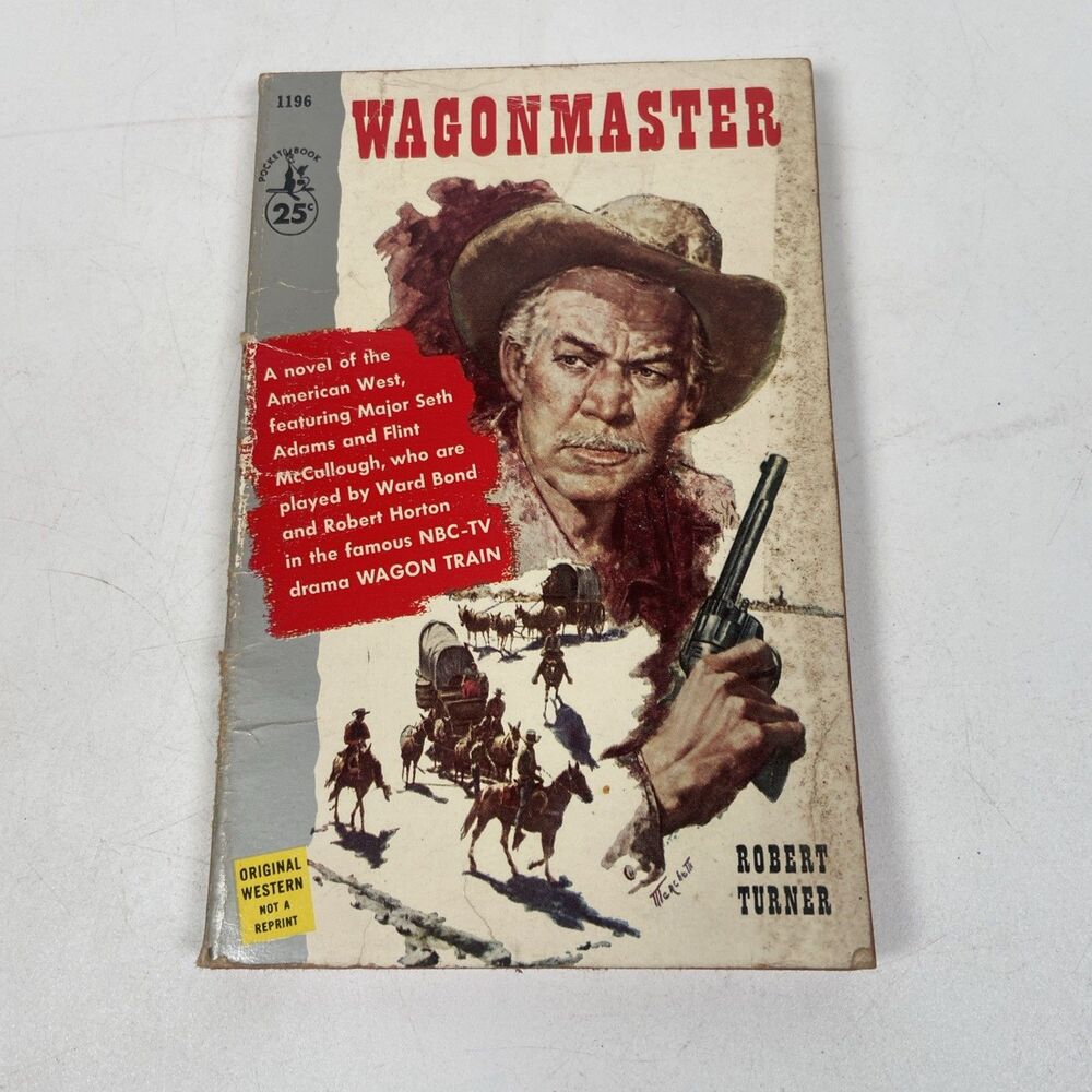 Wagonmaster Robert Turner 1958 1st Printing Pocket Book 1196 Wagon Train TV Tie